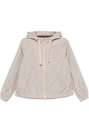 HERNO Jassen, Dames, Bruin, S, Lichtbruin Jack met Capuchon en Rits