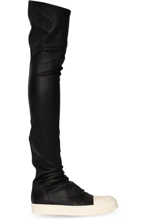 Rick Owens Schoenen, Dames, Zwart, 36 EU, Katoen, Over-the-Knee Laarzen