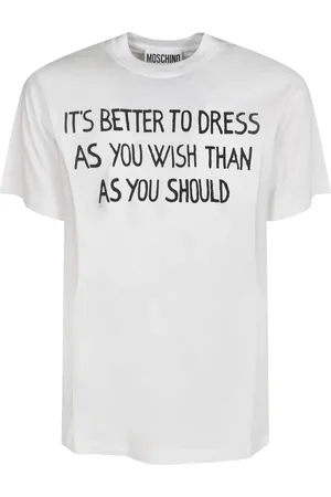 Moschino Tops, Heren, Wit, M, Stijlvolle T-shirts en Polos