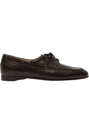 Scarosso Schoenen, Heren, Bruin, 40 EU, Leer, Handgemaakte Bootschoen Loafers