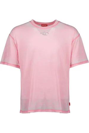 Diesel Tops, Heren, Roze, M, Vintage T-boxt-pak T-shirt