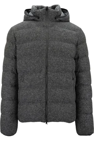 HERNO Jassen, Heren, Grijs, XL, Wol, Resort Down Jacket