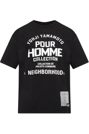 Y-3 Tops, Heren, Zwart, M, Katoen, T-shirt met print