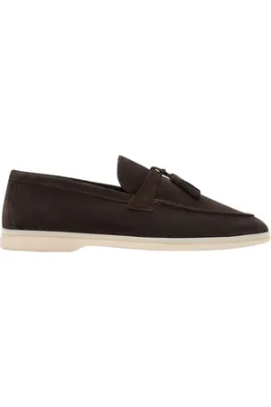 Scarosso Schoenen, Heren, Bruin, 42 1/2 EU, Suède, Leandro Tassel Loafers