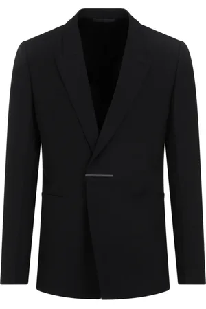 Givenchy Jassen, Heren, Zwart, L, Wol, Zwarte Wollen Jas