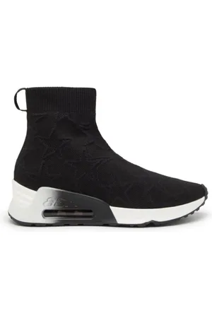 Ash Schoenen, Dames, Zwart, 37 EU, Star Knit Combo Sneakers