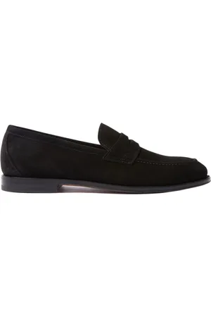 Scarosso Schoenen, Heren, Zwart, 40 1/2 EU, Suède, Stefano Zwarte Suède Loafers