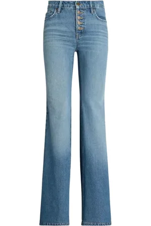 Ralph Lauren Jeans, Dames, Blauw, S, Katoen, Wide Leg Jeans