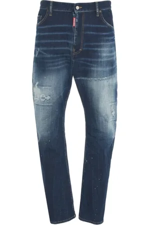 Dsquared2 Jeans, Heren, Blauw, M, Blauwe Distressed Jeans London Bro Ss 25
