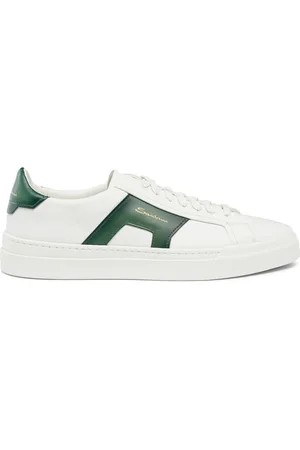 santoni Schoenen, Heren, Veelkleurig, 39 1/2 EU, Leer, Double Buckle Leren Sneaker