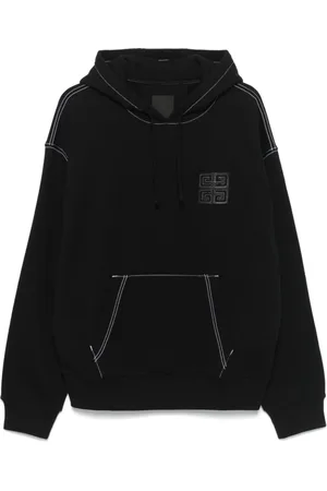 Givenchy Sweatshirts & Hoodies, Heren, Zwart, L, Katoen, Zwarte Hooded Sweatshirt