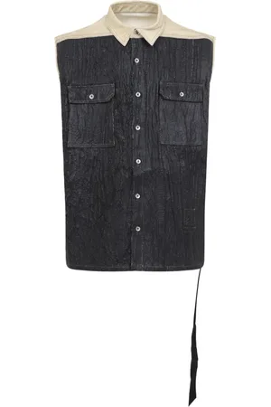 Rick Owens Jassen, Heren, Zwart, L, Katoen, Jumbo Vest