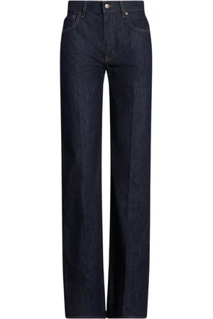 Ralph Lauren Jeans, Dames, Blauw, L, Katoen, Wide Leg Jeans