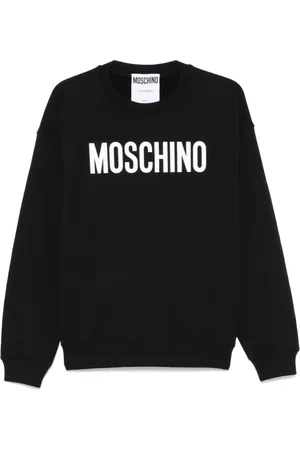 Moschino Sweatshirts & Hoodies, Heren, Zwart, M, Katoen, Zwarte Katoenen Hoodie Regular Fit
