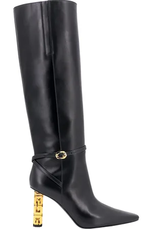 Givenchy Schoenen, Dames, Zwart, 36 EU, Leer, G Cube Laarzen met Hak