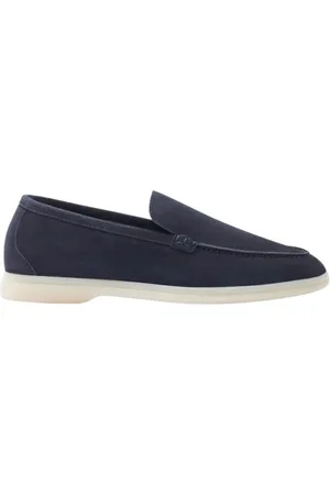 Scarosso Schoenen, Dames, Blauw, 41 EU, Leer, Ludovica Loafers