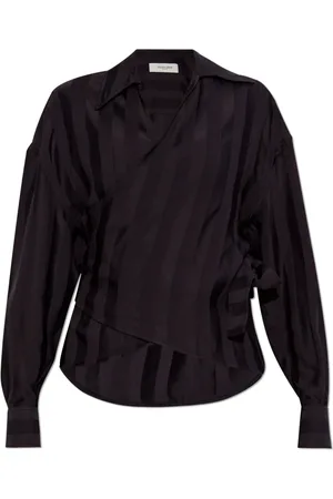 Golden Goose Blouses & Shirts, Dames, Paars, XS, Katoen, Gestreepte blouse