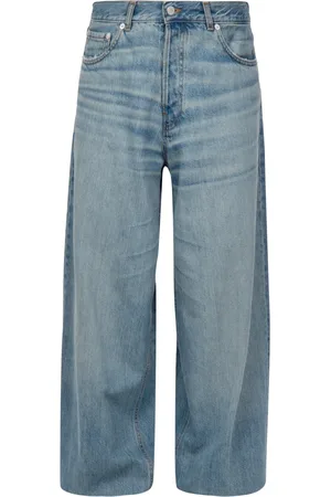 haikure Jeans, Dames, Blauw, W27, Katoen, High Waist Blauwe Straight Leg Jeans