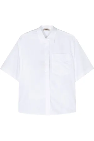 HERNO Blouses & Shirts, Dames, Wit, S, Katoen, Camicia Shirt
