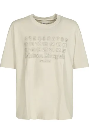 Maison Margiela Tops, Heren, Wit, S, Stijlvolle T-shirts en Polos