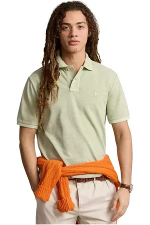 Ralph Lauren Tops, unisex, Groen, L, Katoen, Groene Polo Shirt Classic Fit