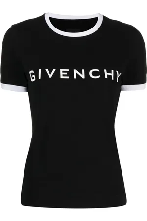 Givenchy Tops, Dames, Zwart, L, Katoen, Archetype T-shirt met ronde hals