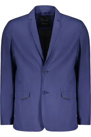 HERNO Jassen, Heren, Blauw, L, Polyester, Technische Blazer met Reverskraag