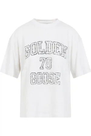 Golden Goose Tops, Dames, Wit, XS, Katoen, Boxy T-Shirt