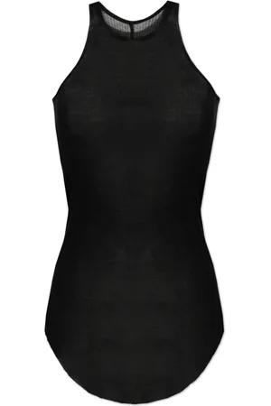 Rick Owens Tops, Dames, Zwart, XS, Basic Rib Tank