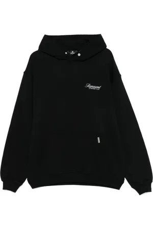 Represent Sweatshirts & Hoodies, Heren, Zwart, L, Katoen, Zwarte hoodie met logo-print