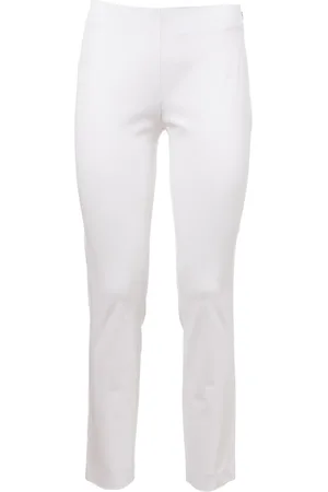 Ralph Lauren Broeken, Dames, Wit, 2Xs, Stretch Slim-Fit Broeken