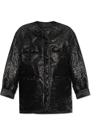 R13 Jassen, Dames, Zwart, M, Gewatteerd jack
