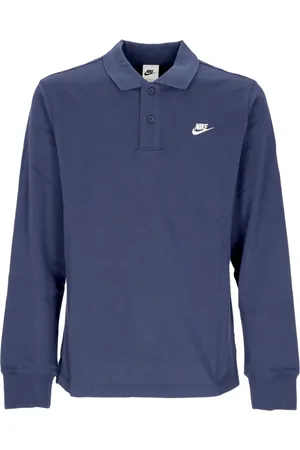 Nike Tops, Heren, Blauw, L, Katoen, Long Sleeve Club Polo