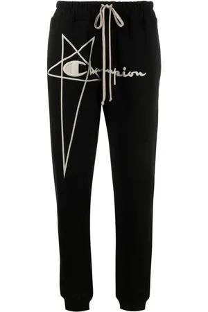 Rick Owens Broeken, Dames, Zwart, L, Katoen, Champion Joggers