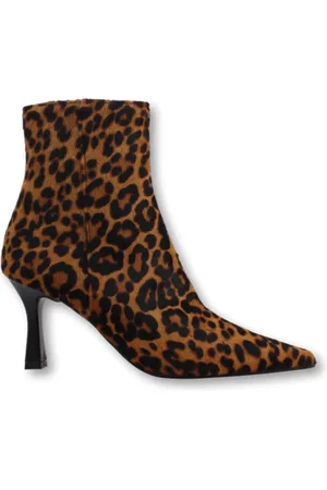 ROBERTO FESTA Schoenen, Dames, Bruin, 37 EU, Enkellaarsjes met tijgerprint