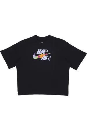 Nike Tops, Dames, Zwart, M, Katoen, Boxy Tee Sportswear Log T-shirt