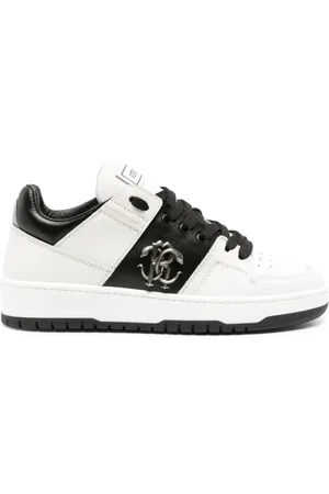 Roberto Cavalli Schoenen, Dames, Wit, 39 EU, Leer, Leren Casual Sneakers
