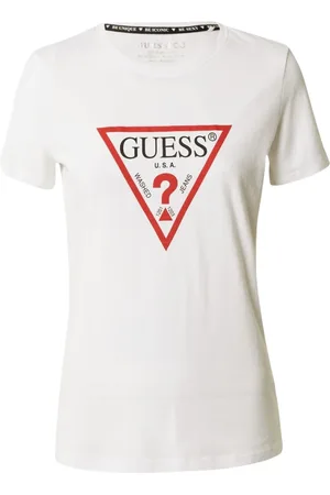 Guess Tops, Dames, Wit, S, Katoen, Jeans T-Shirt