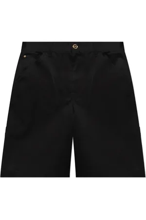 VERSACE Korte broeken, Heren, Zwart, S, Katoen, Katoenen shorts