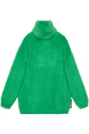 Gucci Kleedjes, Dames, Groen, S, Mohair Jumper Jurk