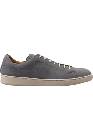 Kiton Schoenen, Heren, Grijs, 44 EU, Leer, Grijze Leren Rubberen Zool Schoenen
