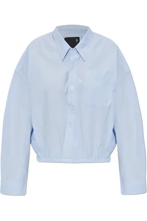 R13 Blouses & Shirts, Dames, Blauw, M, Katoen, Losvallend katoenen top