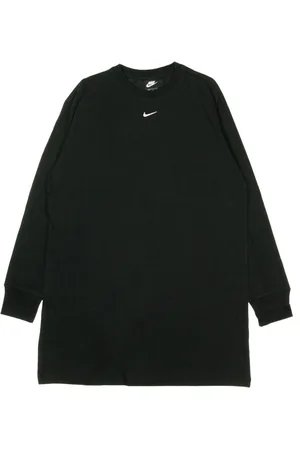 Nike Kleedjes, Dames, Zwart, L, Katoen, Essential Sportswear Jurk