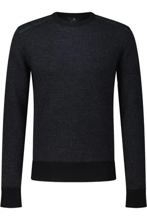 Belstaff Truien, Heren, Zwart, S, Wol, Wollen trui met ronde hals