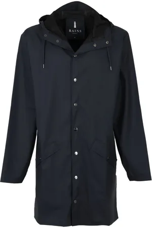 Rains Jassen, Heren, Blauw, S, Polyester, Stijlvolle Regenjas