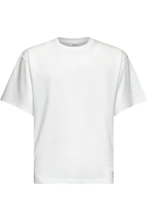 Saint Laurent Tops, Heren, Wit, XL, Katoen, Basic T-shirt