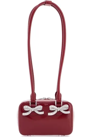Self-Portrait Tassen, Dames, Rood, ONE Size, Leer, Kristallen Lederen Bauletto Tas