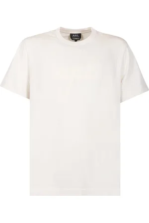 A.P.C. Tops, Heren, , M, Katoen, Geborduurd Logo Katoenen T-shirt
