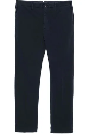 Incotex Broeken, Heren, Blauw, 3Xl, Navy Front Button Pants