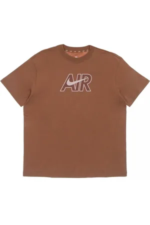 Nike Tops, Dames, Bruin, M, Katoen, Mineral Clay Streetwear T-shirt